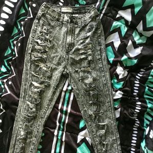 Distressed jeans